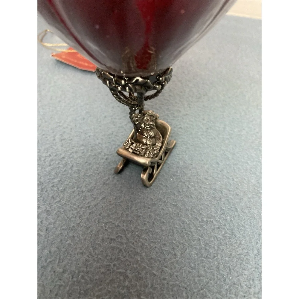 CIB Lenox Kirk Stieff Collection Santa's Journey Pewter Holloware Ornament